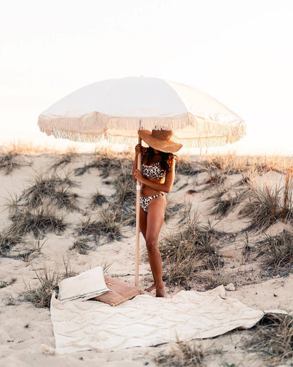 Wild Moonshine White Throw - Celestial Design, Natural Cotton | Wild Throw Co.