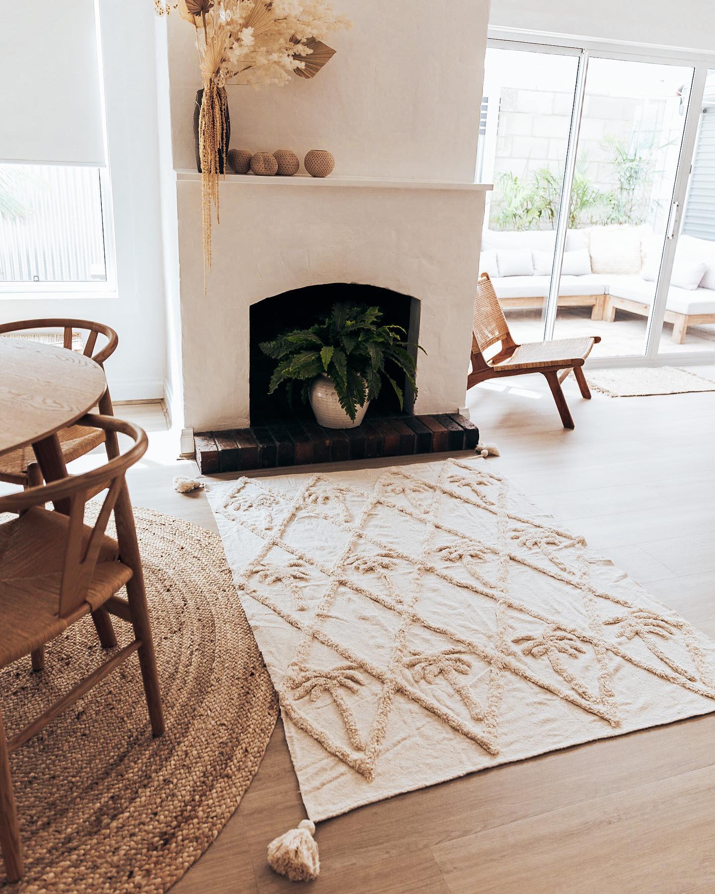 Wild Palm Cream Throw - Savour the Tranquility of your Space | Wild Throw Co.