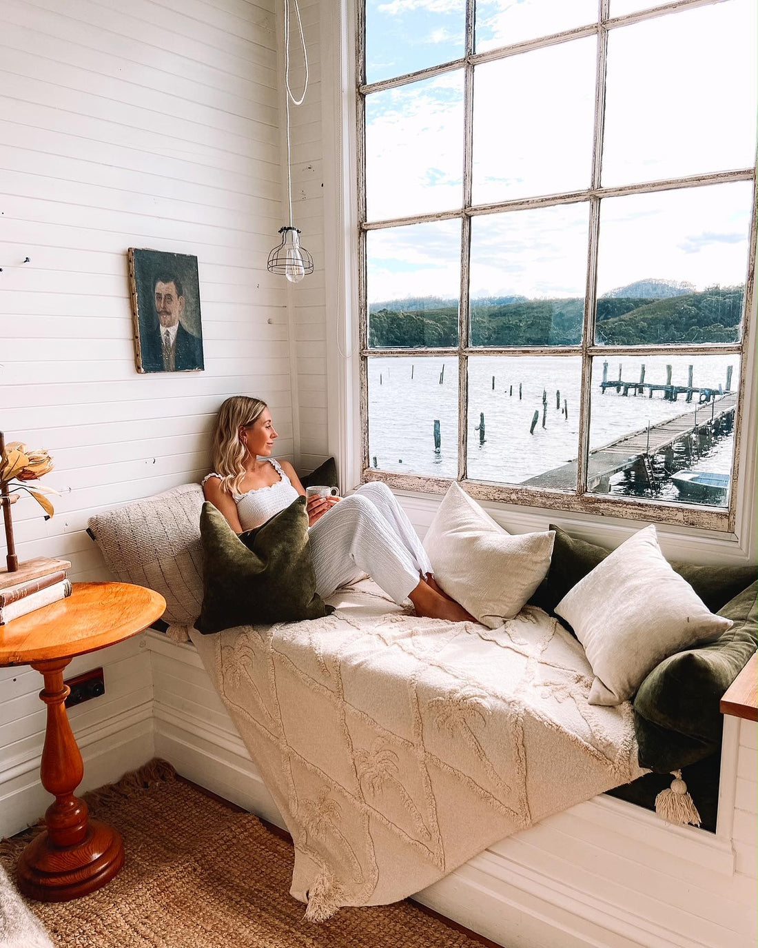 Wild Palm Cream Throw - Savour the Tranquility of your Space | Wild Throw Co.