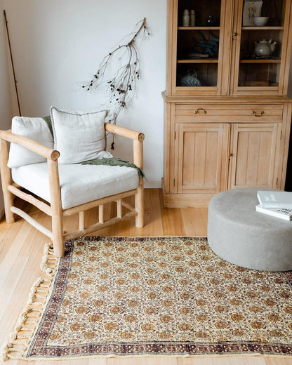 Wild Bloom Offwhite Throw - Ethically Handcrafted in Natural Cotton | Wild Throw Co.