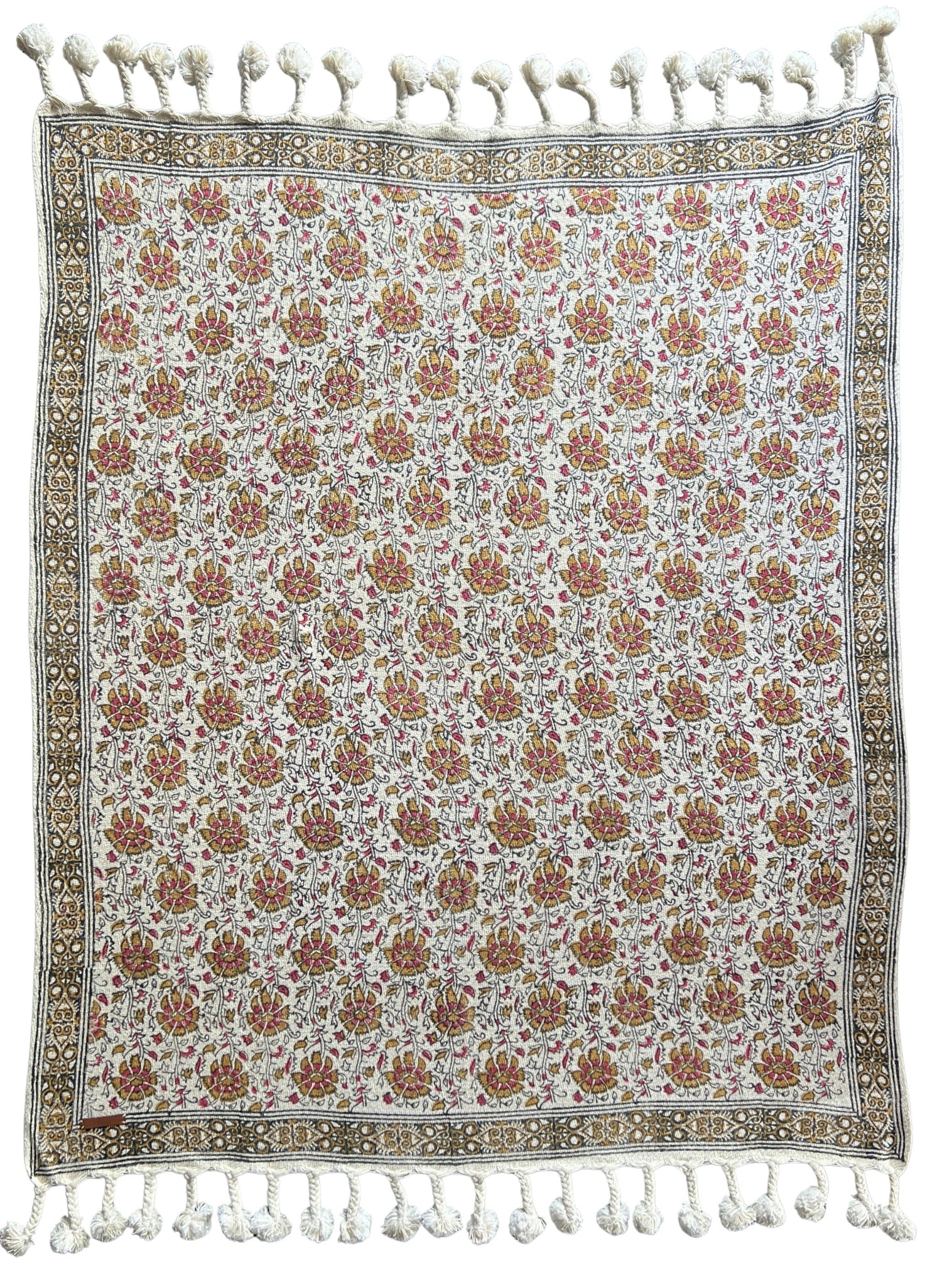 Wild Bloom Offwhite Throw - Ethically Handcrafted in Natural Cotton | Wild Throw Co.