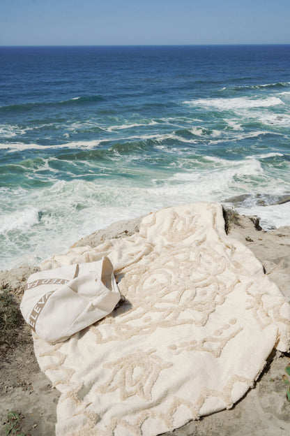 Wild Mandala White Throw - Artistic Cotton Masterpiece | Wild Throw Co.