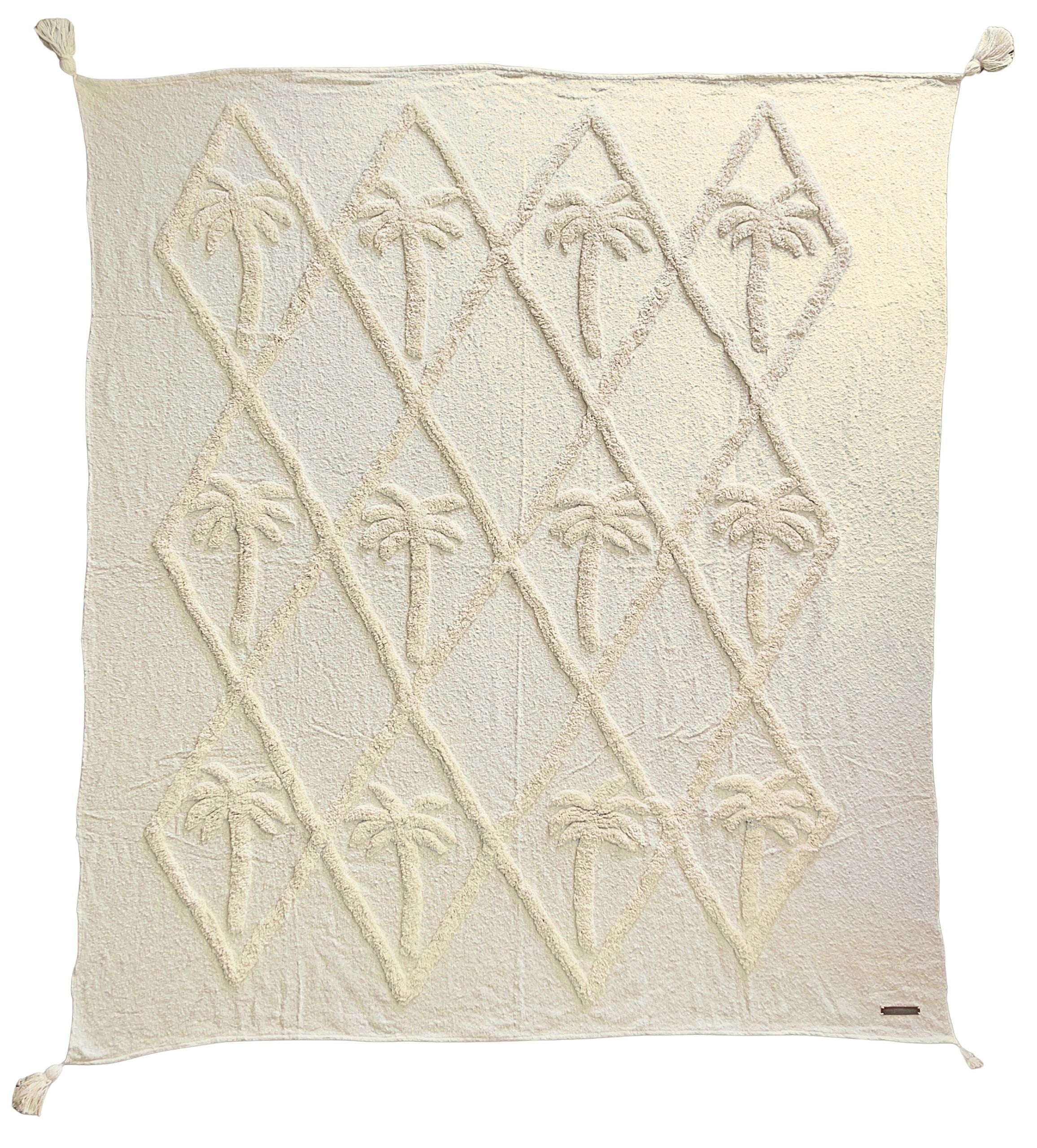 Wild Palm Cream Throw - Savour the Tranquility of your Space | Wild Throw Co.