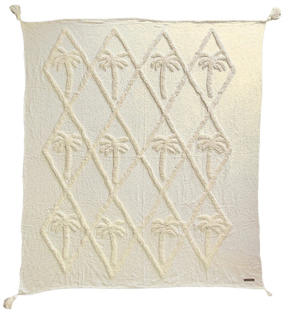 Wild Palm Cream Throw - Savour the Tranquility of your Space | Wild Throw Co.