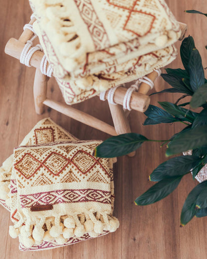 Elegant Wild Golden Cream Throw - Natural Comfort and Sophistication | Wild Throw Co.